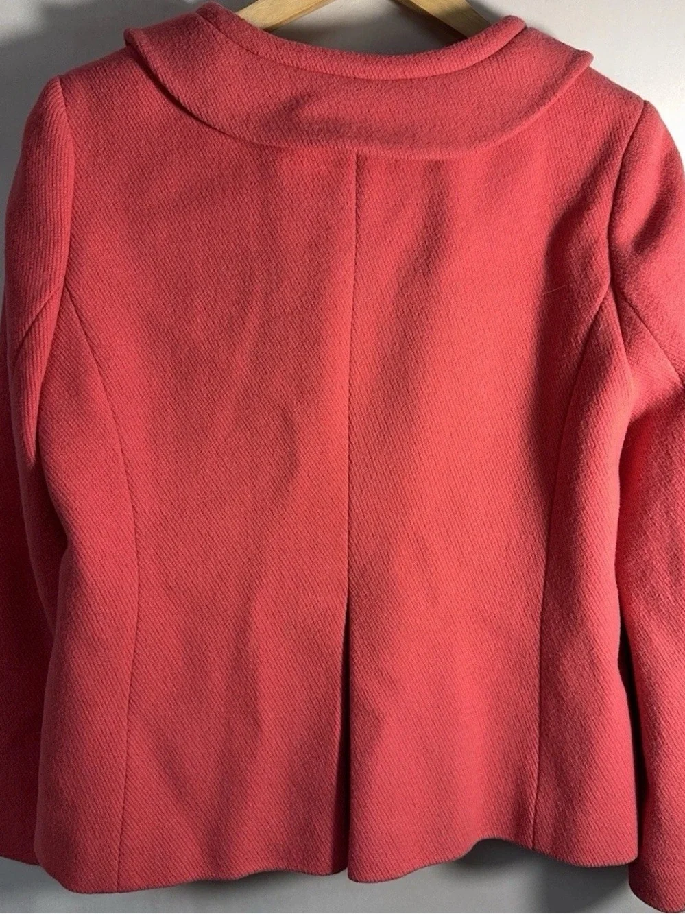 J. Crew Coral Pink Four-Pocket Button Pea Coat